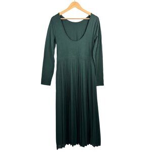 J.Crew Pleated ballet dress in‎ stretch cotton blend preppy sheer green sz M